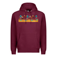 Burgundy native American feathers Premium Hoodie - TumblerDesignByShophia