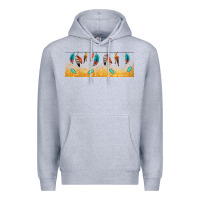 Heather Grey native American feathers Premium Hoodie - TumblerDesignByShophia