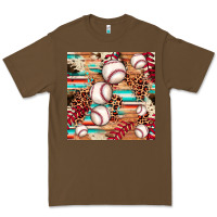 Cacao baseball leopard cowhide turquoise seamless pattern Premium Tee - JahusDesignShop