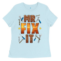 Baby Blue mr fix it Ladies Tee - HRA Design Shop