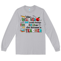 Moon Dust she believed she could change the world so she bec Long Sleeve Tee - NancyCooperArtShop