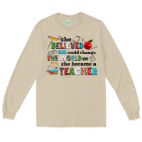 Mushroom she believed she could change the world so she bec Long Sleeve Tee - NancyCooperArtShop