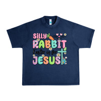Navy silly rabbit easter is for jesus Urban Heavy Tee - MaliasSmallBusiness