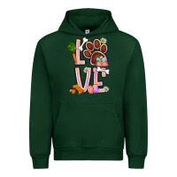 Forest Green Tie dye easter love dog paw Urban Hoodie - BundleAndBundleShop