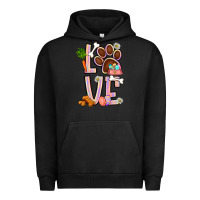Pigment Black Tie dye easter love dog paw Urban Hoodie - BundleAndBundleShop