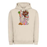 Pigment French Oak Tie dye easter love dog paw Urban Hoodie - BundleAndBundleShop