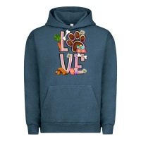 Pigment Midnight Navy Tie dye easter love dog paw Urban Hoodie - BundleAndBundleShop