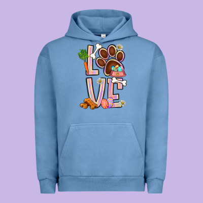 Tie Dye Easter Love Dog Paw Urban Hoodie Designed By Bundleandbundleshop