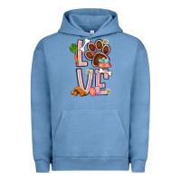 Pigment Pebble Blue Tie dye easter love dog paw Urban Hoodie - BundleAndBundleShop