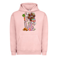 Pigment Salmon Tie dye easter love dog paw Urban Hoodie - BundleAndBundleShop