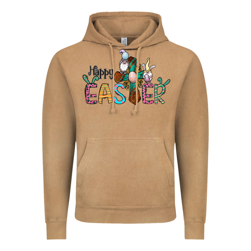 Cross Rabbit Gnomes Happy Easter Vintage Hoodie by Jasminsmagicworld | Teevron