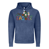 Vintage Denim cross rabbit gnomes happy easter Vintage Hoodie - Jasminsmagicworld