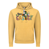 Vintage Mustard cross rabbit gnomes happy easter Vintage Hoodie - Jasminsmagicworld