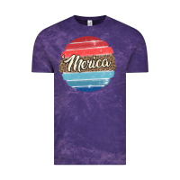 Cloud Purple leopard merica Vintage Tee - MaliasSmallBusiness