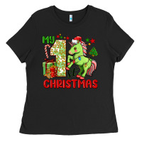 Black my first christmas unicorn Ladies Tee - FaDigitalArtStudio