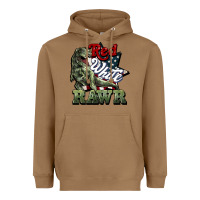 Toasted Coconut Red white rawr 4th of july Heavyweight Hoodie - HowdyJamesFarm