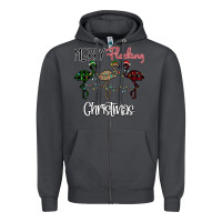 Smoke Merry Flocking Christmas Zipper Hoodie - Bettercallsaul