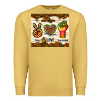 Antique Gold peace love juneteenth Premium Sweatshirt - TumblerDesignByShophia