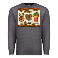 Charcoal Heather peace love juneteenth Premium Sweatshirt - TumblerDesignByShophia