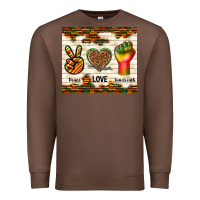 Chestnut peace love juneteenth Premium Sweatshirt - TumblerDesignByShophia