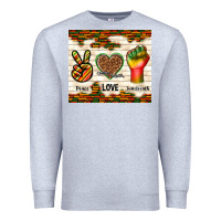 Heather Grey peace love juneteenth Premium Sweatshirt - TumblerDesignByShophia