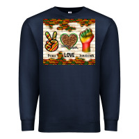 Navy peace love juneteenth Premium Sweatshirt - TumblerDesignByShophia