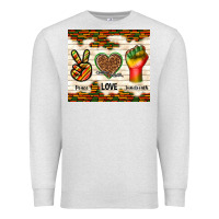 Oatmeal Heather peace love juneteenth Premium Sweatshirt - TumblerDesignByShophia