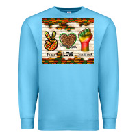 Ocean Blue peace love juneteenth Premium Sweatshirt - TumblerDesignByShophia