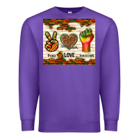Purple peace love juneteenth Premium Sweatshirt - TumblerDesignByShophia