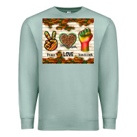 Seafoam peace love juneteenth Premium Sweatshirt - TumblerDesignByShophia