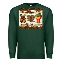 Sports Green peace love juneteenth Premium Sweatshirt - TumblerDesignByShophia