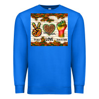 True Royal peace love juneteenth Premium Sweatshirt - TumblerDesignByShophia