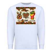 White peace love juneteenth Premium Sweatshirt - TumblerDesignByShophia
