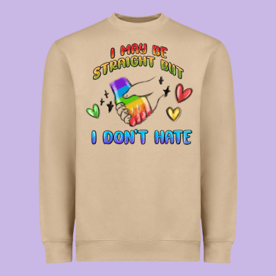 I May Be Straight Pride Day Heavyweight Sweatshirt Designed By Maliassmallbusiness