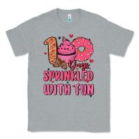 Heather Grey 100 days sprinkled with fun Classic Tee - MaliasSmallBusiness