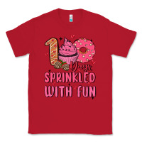 Red 100 days sprinkled with fun Classic Tee - MaliasSmallBusiness