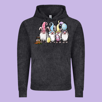 Easter Bunny Gnomes Vintage Hoodie Designed By Jasminsmagicworld