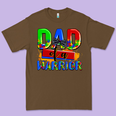 Dad Of A Warrior Premium Tee Designed By Adodesignshop