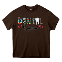 Chocolate Brown dental squad Heavy Core Tee - CowhideDigitalArt