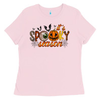 Bubblegum Pink spooky season Ladies Tee - RacoonDesign