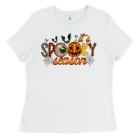 White spooky season Ladies Tee - RacoonDesign
