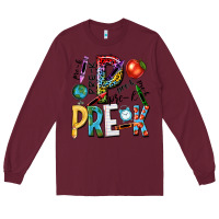 Burgundy pre k Long Sleeve Tee - NancyCooperArtShop