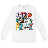 White pre k Long Sleeve Tee - NancyCooperArtShop