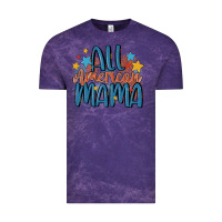 Cloud Purple all american mama Vintage Tee - MaliasSmallBusiness
