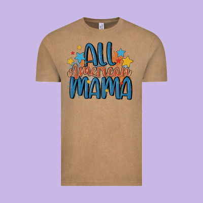 All American Mama Vintage Tee Designed By Maliassmallbusiness