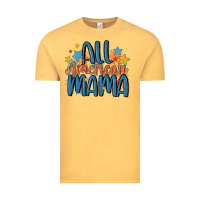 Vintage Mustard all american mama Vintage Tee - MaliasSmallBusiness