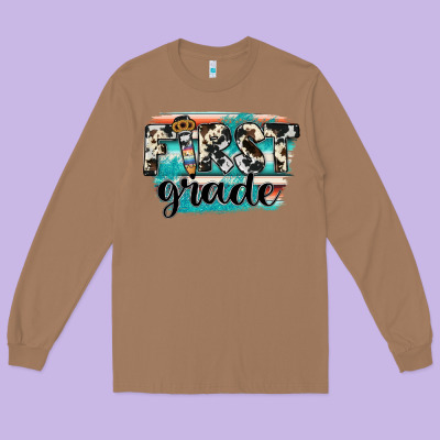 First Grade Long Sleeve Tee Designed By Jahusdesignshop