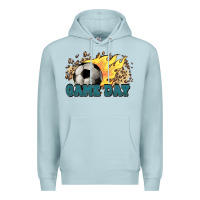 Blue Mist Game day Soccer leopard flames fireball Premium Hoodie - HowdyJamesFarm