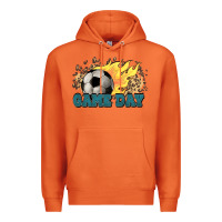 Carrot Game day Soccer leopard flames fireball Premium Hoodie - HowdyJamesFarm