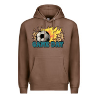 Chestnut Game day Soccer leopard flames fireball Premium Hoodie - HowdyJamesFarm